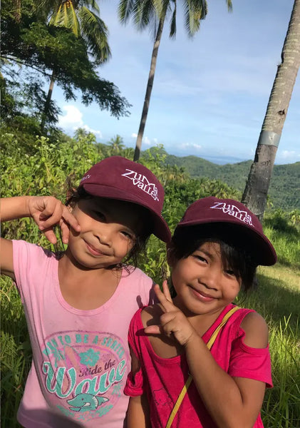 Kids wearing Zuma hats